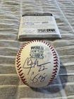 CLAYTON KERSHAW / COREY SEAGER SIGNED GU 2020 WORLD SERIES BASEBALL PSA COA AUTO