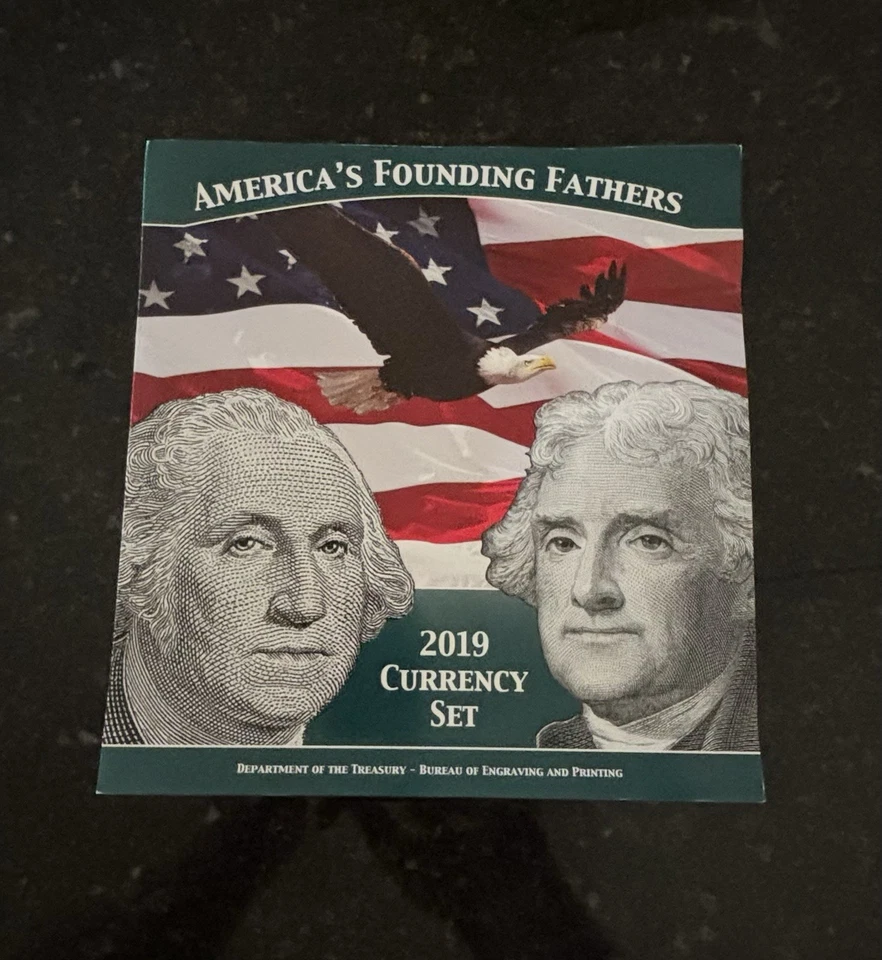 2019 America's Founding Fathers Currency Set NY 2017 $1 and 2013 SF $2 Notes BEP - Image 2 of 4