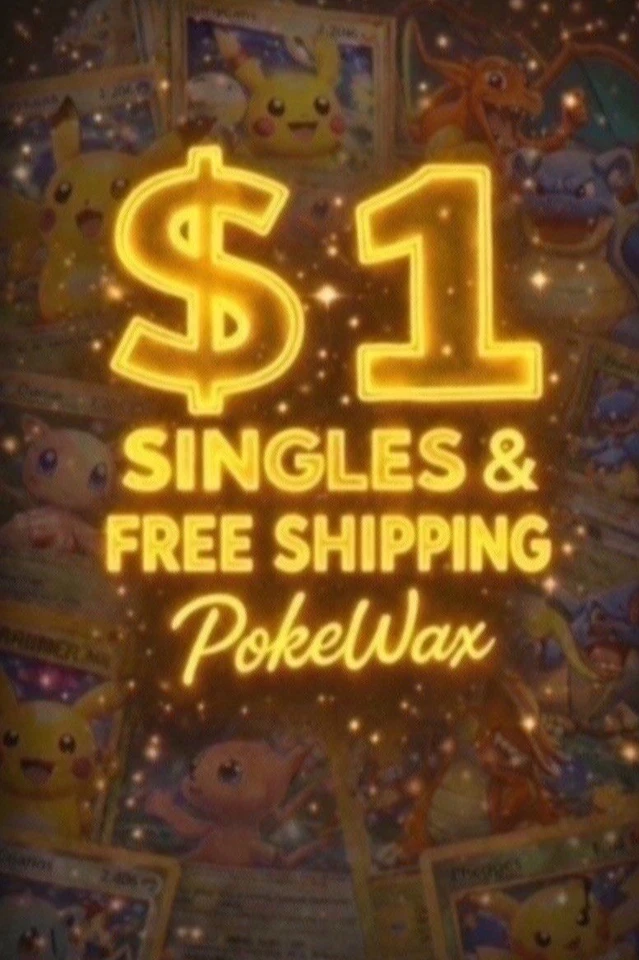 FREE SHIPPING - $1 START SUDDEN DEATH -  POKEMON SINGLES  🔥 POKEWAX LIVE