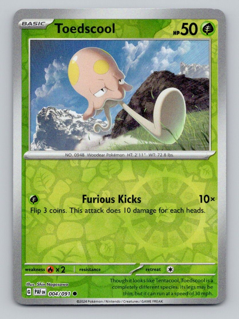 Reverse Holo Toedscool 024/198 Common SV01: Scarlet & Violet Base Set Pokemon