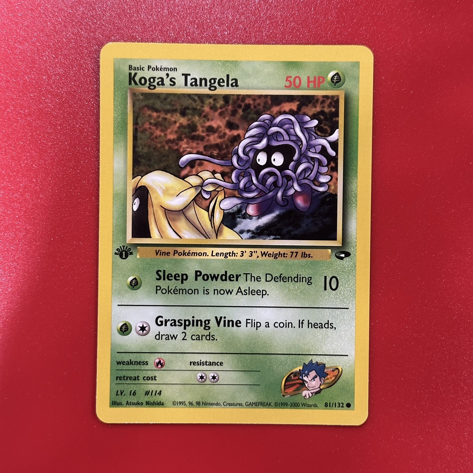Pokemon - Koga's Tangela - Gym Challenge 81/132 1st Edition - Common - NM