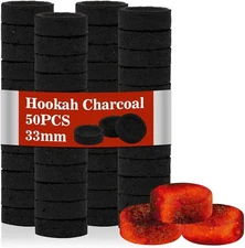 50PCS Incense Charcoal Briquettes - Tablets Burner Charcoal... 