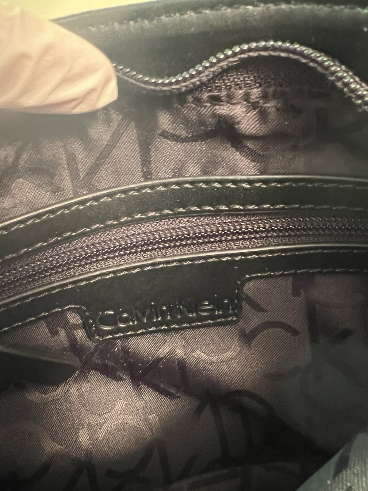Calvin Klein Small Monogram Moc Croc Brown Caramel Adjustable Crossbody Bag EUC — image 13