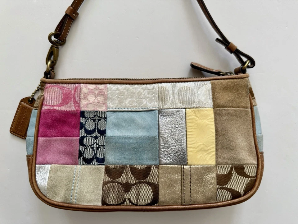 Super Rare Y2K COACH Signature Patchwork Demi Mini Shoulder Bag B06Q-10017 - Image 3 of 4