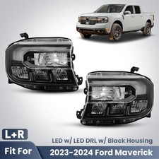 For 2023-2024 Ford Maverick Led Headlight W Led Drl Module Black Leftright