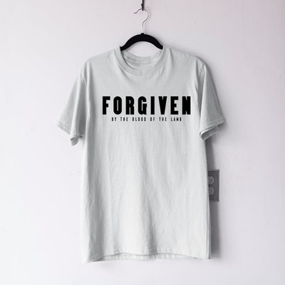 Forgiven By The Blood Of The Lamb T-Shirt Christian Faith Gathering Streetwear