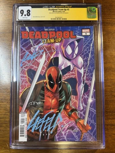 Deadpool Team-Up #5 CGC SS 9.8 JSA Rob Lifeld FINAL DEADPOOL Ltd 123/300 COA