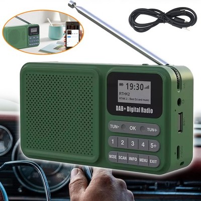 DAB Radio Tragbarer Digitalradio Lautsprecher mit Bluetooth FM Radio Solar Radio