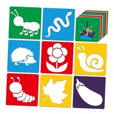 24 Pcs Stencils for Kids Garden Themed Sidewalk Chalk Stencils Garden 6 Inch