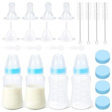 Puppy Kitten Nursing Bottle 4oz - Small Animal Feeding Kit with Nipples  Han...
