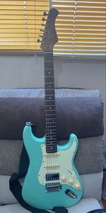 Bacchus Electric Guitar BST-2-RSM R SFG Surf Green With Case And Accessories