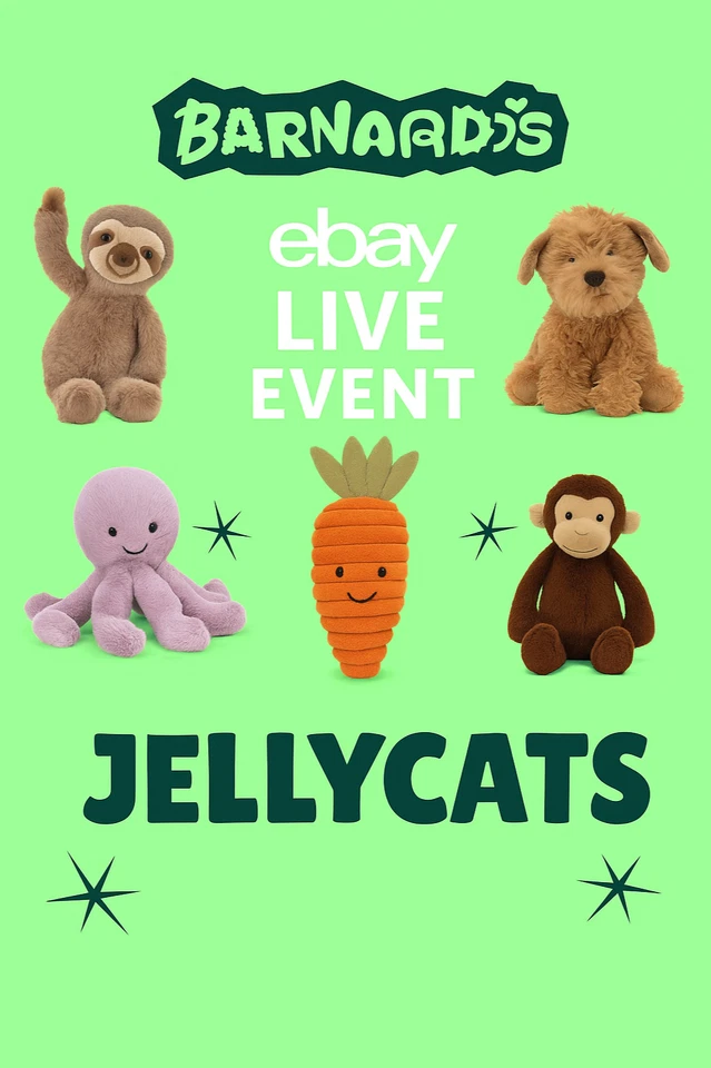 Jellycat New and Pre Loved Barnardo's Live from Comi-Con £1 Starts XMAS