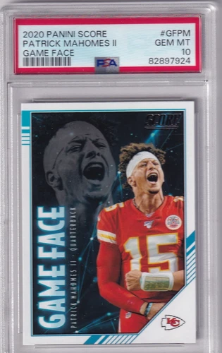 Patrick Mahomes II 2020 Panini Score #GFPM  Game Face PSA 10 KC Chiefs