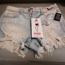Celebrity Pink High Rise Distressed Denim Shorts 7/28 NWT