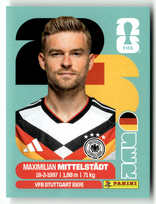 Panini 2026 World Cup Amerika Sticker GER 9 Maximilian Mittelstädt Deutschland