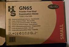PVC Vinyl Gloves, Disposable, Clear, Powder Free, 1000-Box. Small.