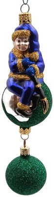Patricia Breen Jingles the Elf Blue Suit Green Ball Christmas Tree Ornament HCB