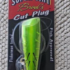 Brad's SCP-14 Mountain Doo Cut Plug Green Yellow Fish Bait for Salmon
