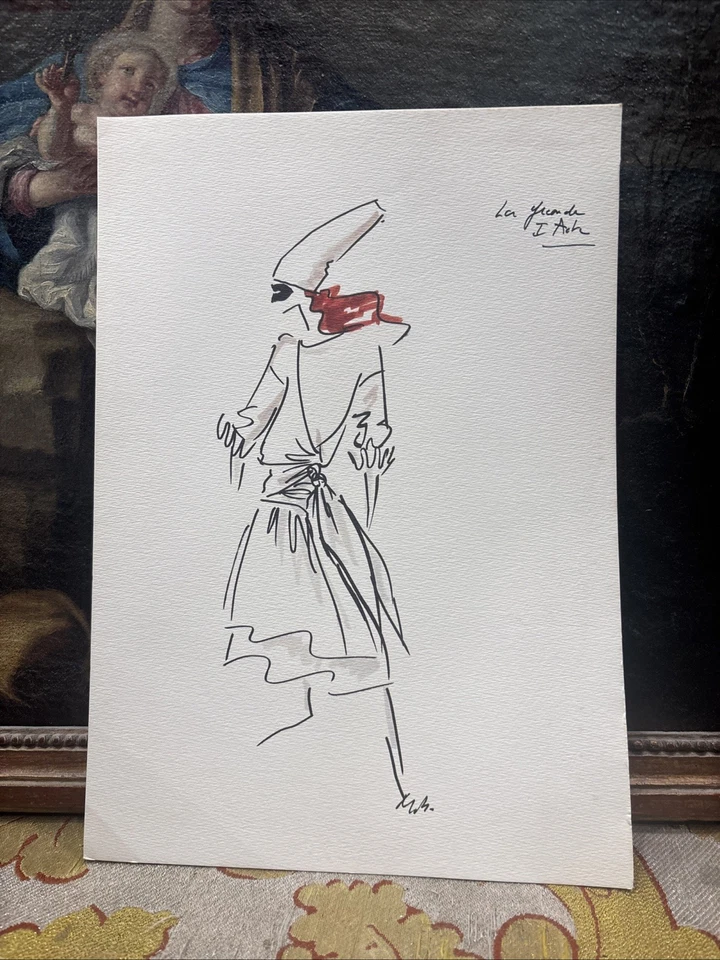 Ancien Menu Avion Air France Authentique Les Costumes Mode - Photo 1/1