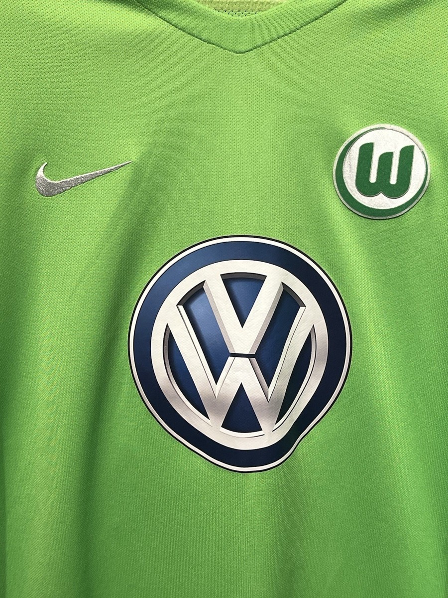 Wolfsburg 2016/17 Home Jersey Nike Men's Large VW Kit Shirt Bruno