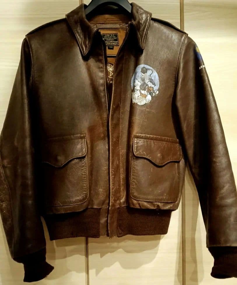 Buzz Ricksons A2 Leather Jacket Flight Riders - image 1