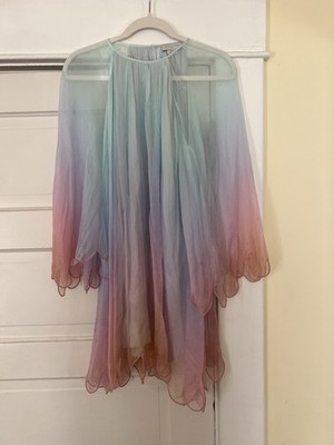 Stella McCartney Dress Girls Size 14 Pastel Chiffon With Cotton Lining