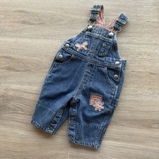 Baby Gap 0-3 Months Denim Overalls Y2K Patchwork Vintage Cottagecore Girly Retro
