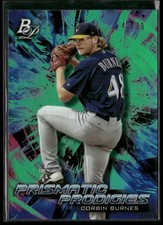 2018 Bowman Platinum #PPP-24 Corbin Burnes Prismatic Prodigies Green #/99