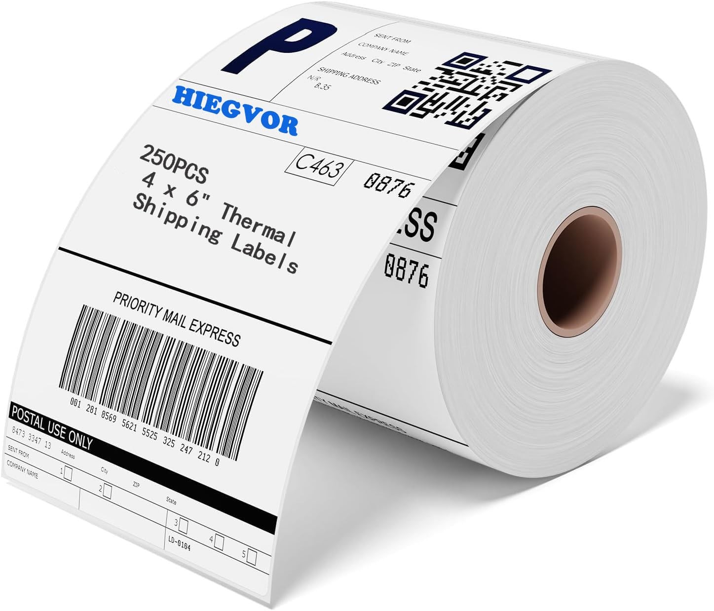 Étiquettes d'expédition thermiques en rouleau de 250 pièces format 100x150mm pour colis