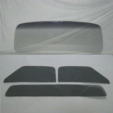 Glass Ford Pickup Truck 1948 1949 1950 Windshield Vent Delete Door Back Grey 4pc