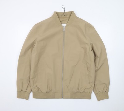 Marks and Spencer Bomberjacke Herren Beige M Freizeit Full Zip