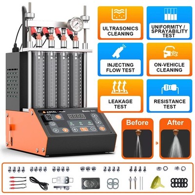 ANCEL ANJ400 Auto Düsenreiniger Ultraschall Prüfer für Kraftstoffeinspritzdüsen