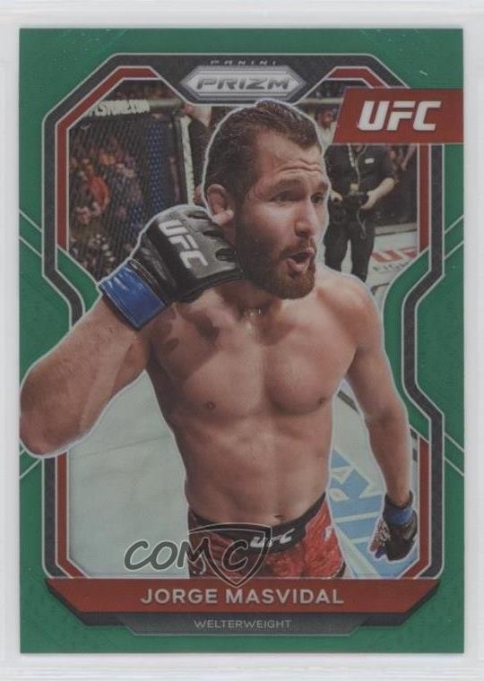 2021 Panini Prizm UFC Green Prizm Jorge Masvidal #25 0m5x