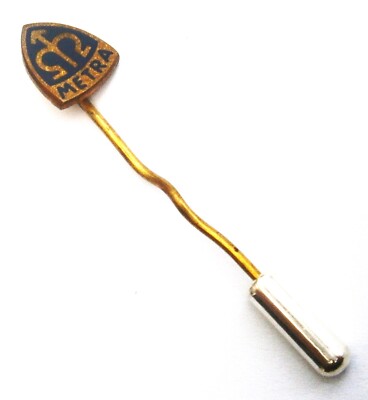 B232) Metra Elektrische Messgeräte Vintage Werbung Anstecknadel Anstecker
