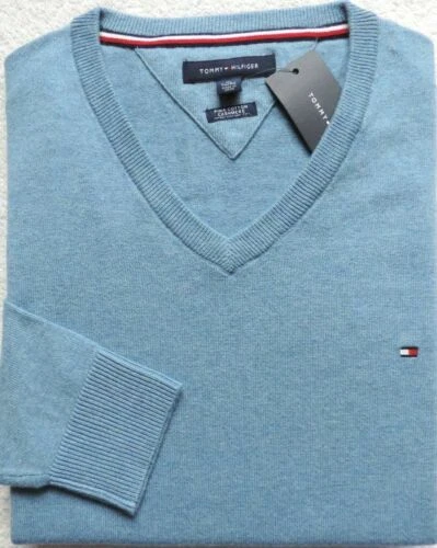 Jerséis y cárdigan de hombre azules Tommy Hilfiger de algodón