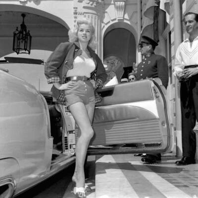 Diana Dors at the Cannes Film Festival May 1956 Historic Old Photo 2