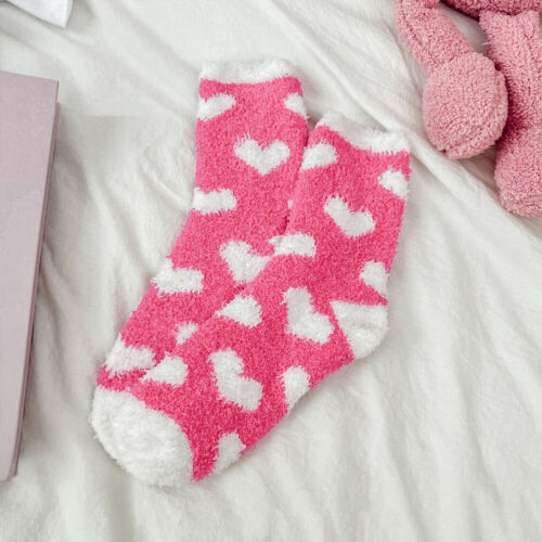 5 Pairs Fuzzy Socks Soft Coral Fleece Socks Cute Furry Stockings for Women Girls - Bild 5 von 11