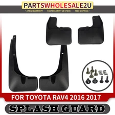 4Pcs RH & LH Splash Guards Mud Flaps Mudguards Molded for Toyota RAV4 2016-2018