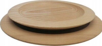 2er Set Holzteller Home Küche Serviergeschirr Kochgeschirr Essen 25 & 30 cm