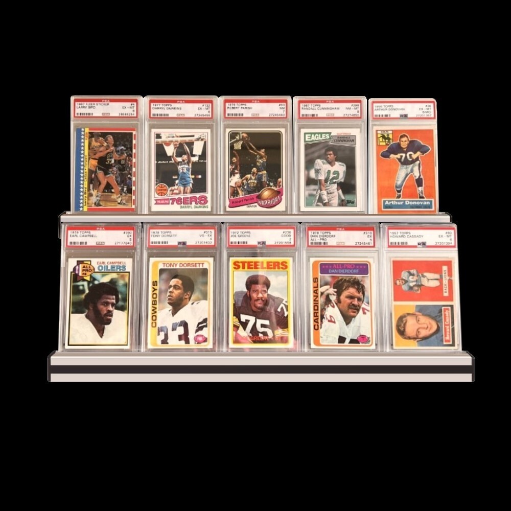 PSA Graded Card Desktop Stand - Fits 10 Standard Size PSA graded cards |  eBay