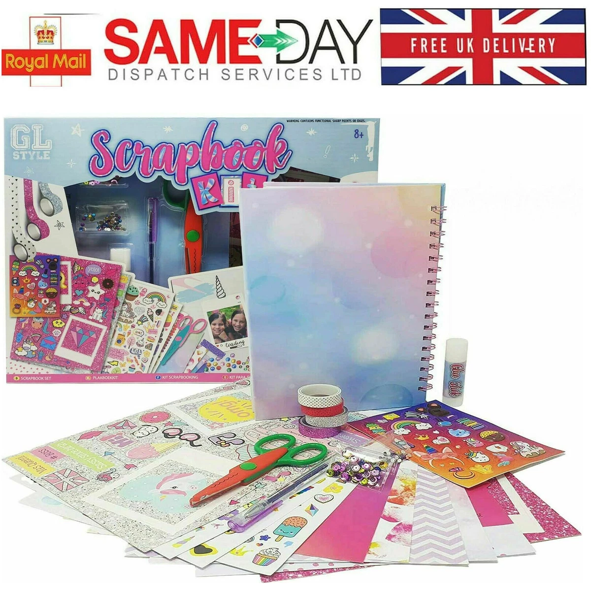 Create Your Own Scrapbook Kit Arts & Craft Kids Scrap book Kit Art Activity  Set