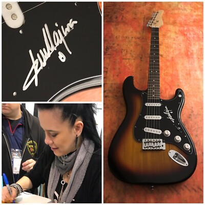 GFA Evanescence Gitarrist Jen Majura Signiert Elektrisch Gitarre Beweis J4 COA