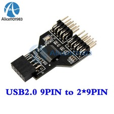 USB2.0 Motherboard 9Pin to Dual 9Pin Male Adapter USB 9pin-2 9pin Splitter Board