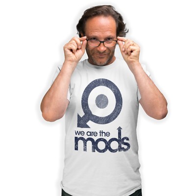 We Are The Mods Hand Printed T-Shirt Mod Roundel Birthday Gift