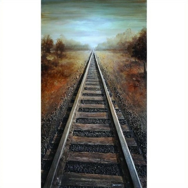 Yosemite Home Decor Vanishing Into The Distance Landscape Painting - Thumbnail 4
