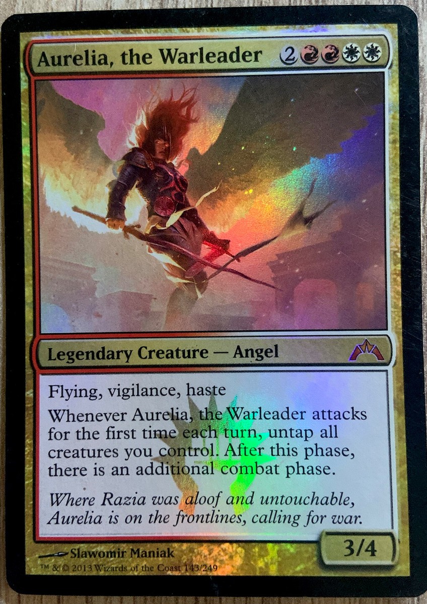 Gatecrash Foil MTG Aurelia, The Warleader - Magic The Gathering - Mint Condition Gatecrash Foil MTG Aurelia, The Warleader - Magic The Gathering - Mint Condition