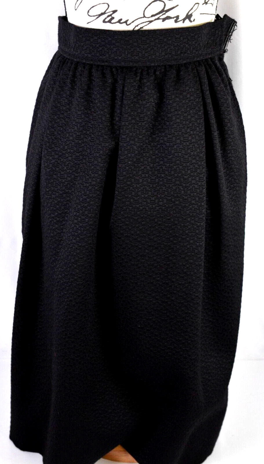 Gonna donna Yves Saint Laurent taglia 36 nera zip laterale lana Rive Gouche 4 US