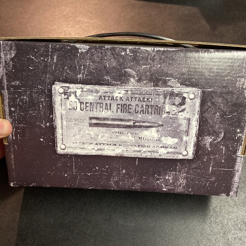 Attack Attack This Means War Cardboard Ammunition Box Cartridge Crate Promo Rare - Picture 3 of 4