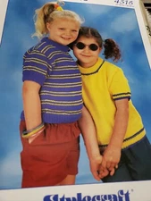 Stylecraft Knitting Pattern 4516  DK Girls Sweaters 20-30"