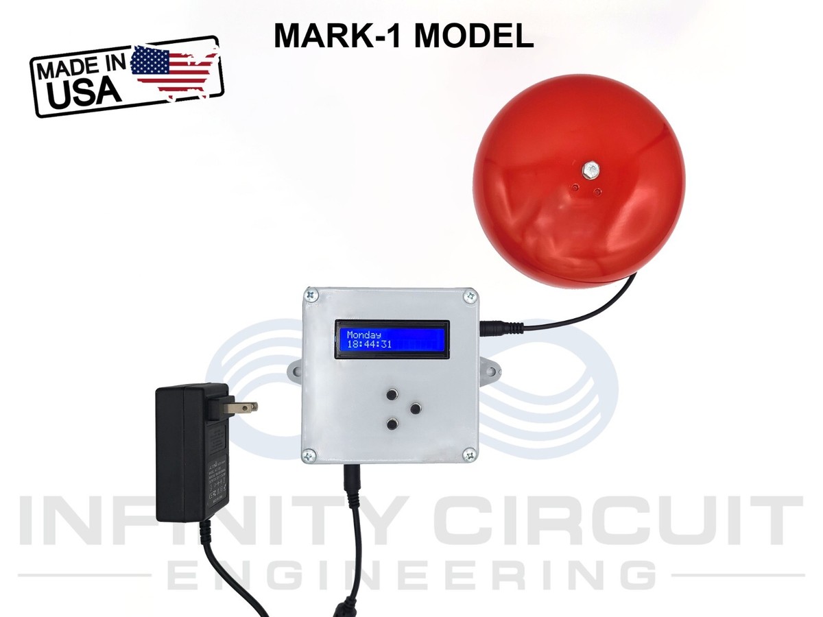 Factory break time alarm bell, notification system for